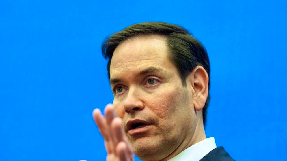 ARCHIVE - US Secretary of State Marco Rubio speaks to reporters. Photo: Jacquelyn Martin/Pool AP/dpa (archive picture)