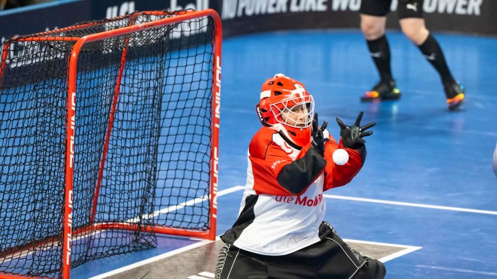 Lara Heini, beste Unihockey-Torhüterin der Welt, liess sich im WM-Final von Tschechien nicht bezwingen.