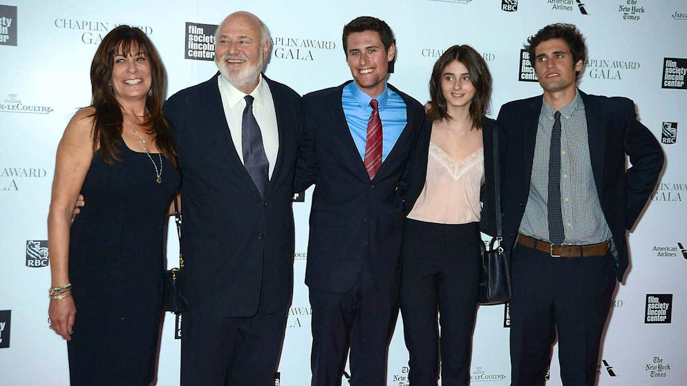 Michele and Rob Reiner with their children Jake, Romy and Nick (from left) in 2014.
