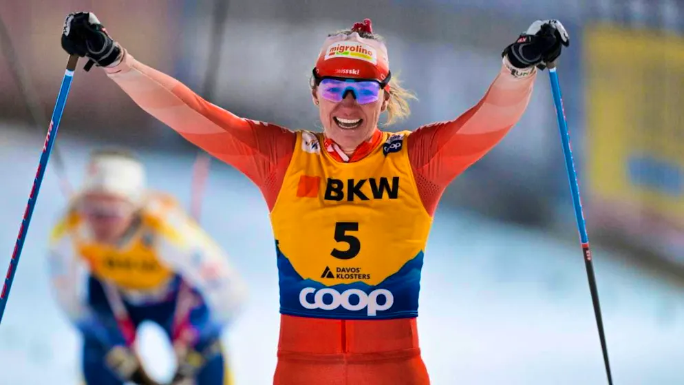 A 3rd place like a victory: Nadine Fähndrich celebrates her first podium of the winter and is confident about the rest of the season.
