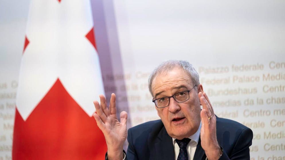 Guy Parmelin annonçait la semaine dernière une entrée en vigueur avec effet rétroactif de près d'un mois des droits de douane US allégés. (archive)