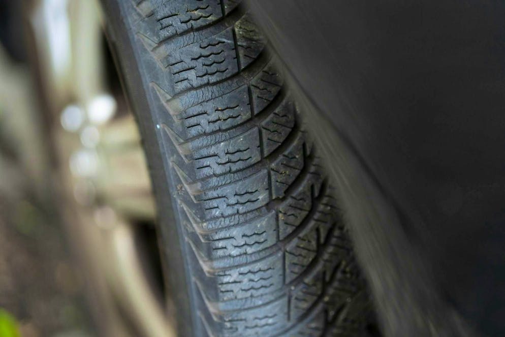 After damaging numerous tires, the man turned himself in to the police.