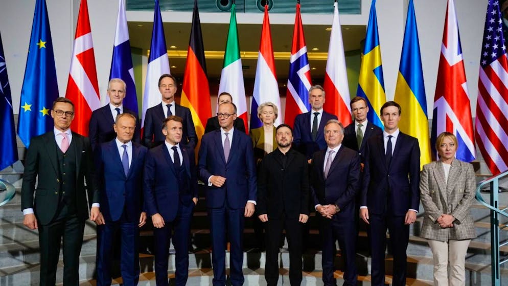 I leader europei riuniti a Berlino assieme a Volodymyr Zelensky, all'inviato speciale Usa Steve Witkoff e al genero di Trump Jared Kushner.