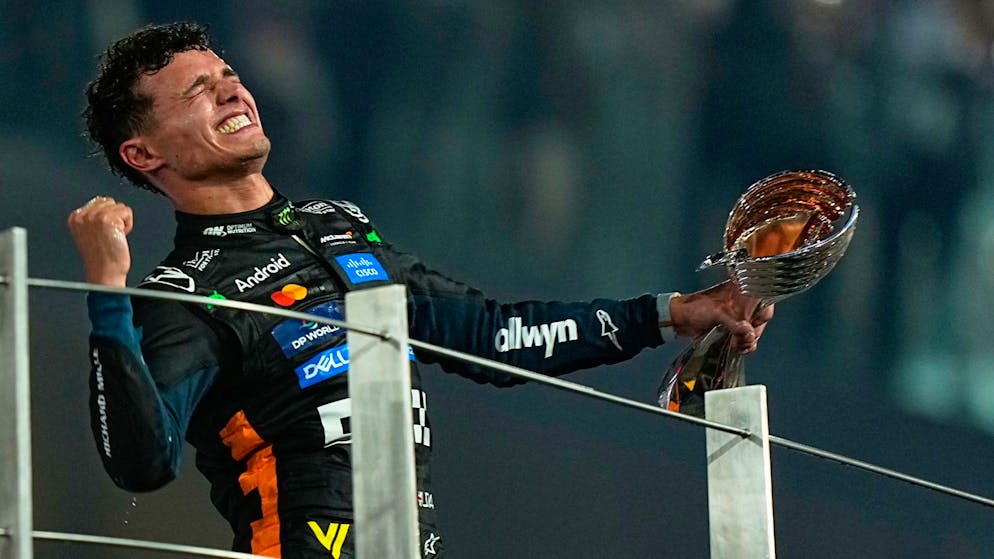 Lando Norris sagte an der Weltmeister-Party in Taschkent, dass er die letzten Tage viel gefeiert und zu viel getrunken hat