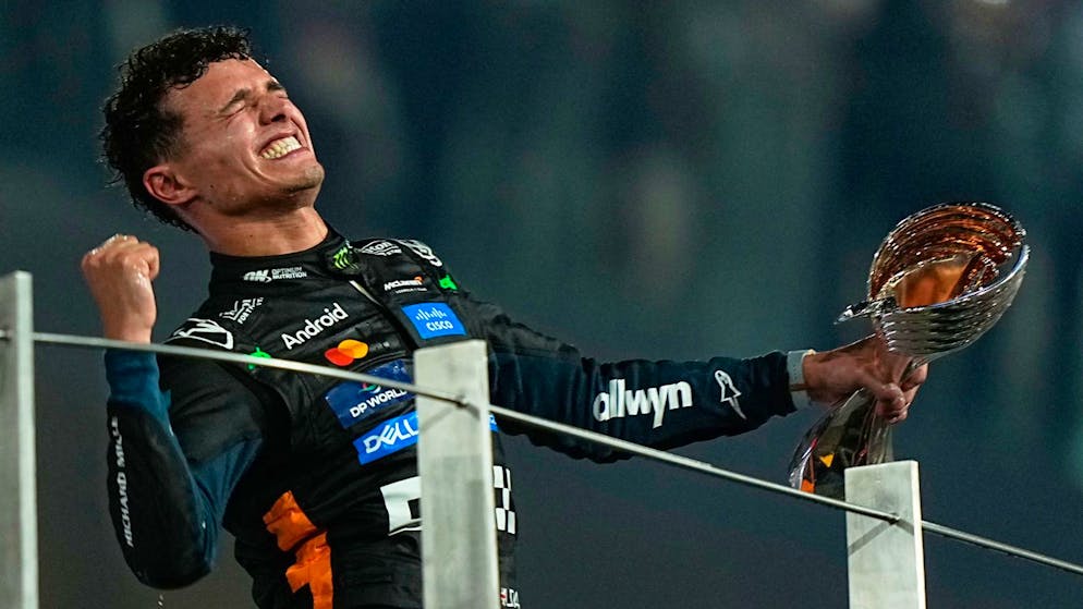 The wild night of the world champion. Lando Norris: 