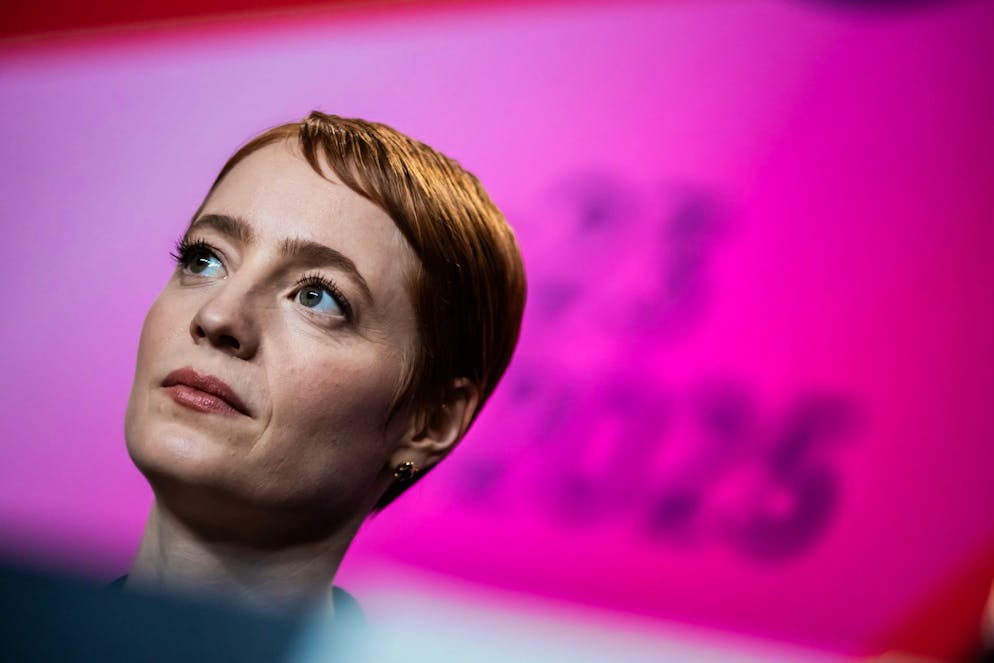 Leonie Benesch bei einer Medienkonferenz zum Film «Heldin» in Berlin. 