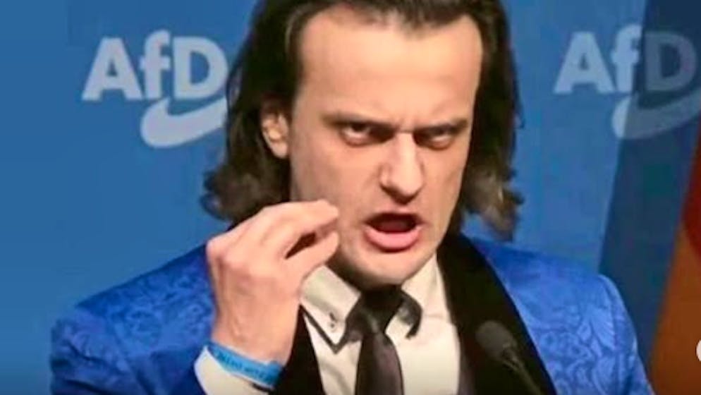 Appearance at AfD went viral. He outraged as a 