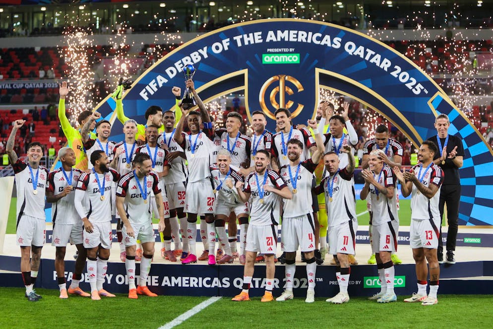 Flamengo feiert nach dem Triumph gegen Cruz Azul.