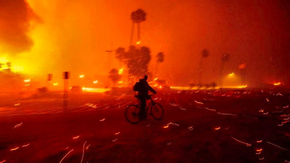 The most expensive natural catastrophe for insurers in 2025 was clearly the devastating forest fires in Los Angeles. (archive image)