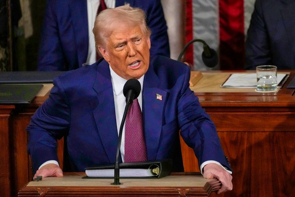 Donald Trump at his last State of the Union address.