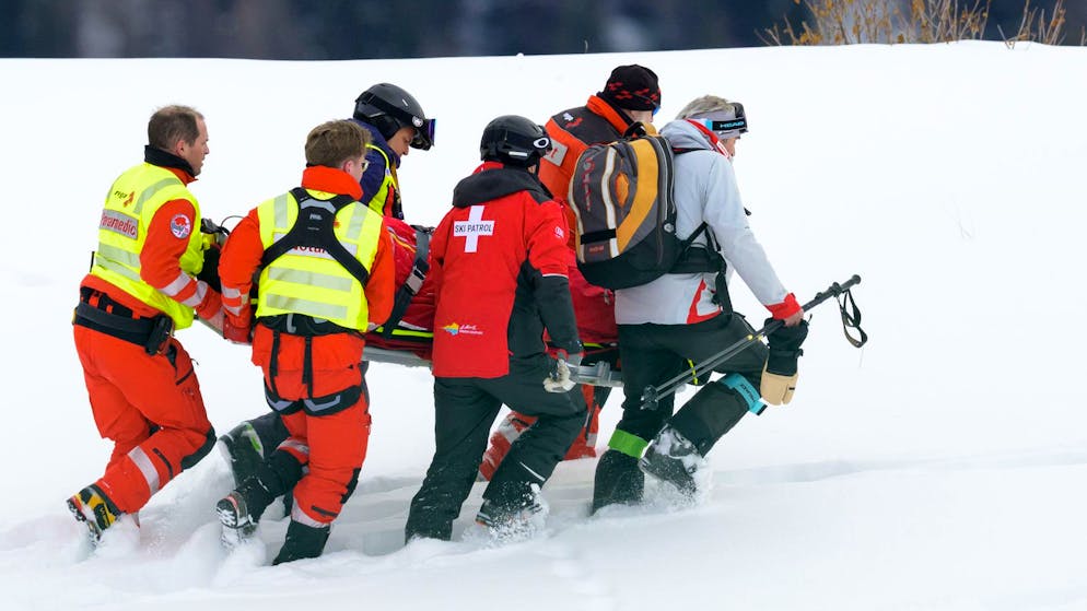 Michelle Gisin ist am letzten Donnerstag im Abfahrtstraining in St. Moritz schwer verunfallt.