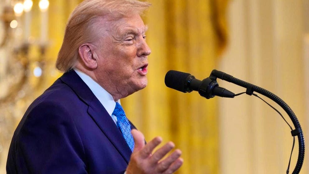 US President Donald Trump speaks during a Hanukkah reception in the East Room of the White House in Washington. Photo: Alex Brandon/AP/dpa