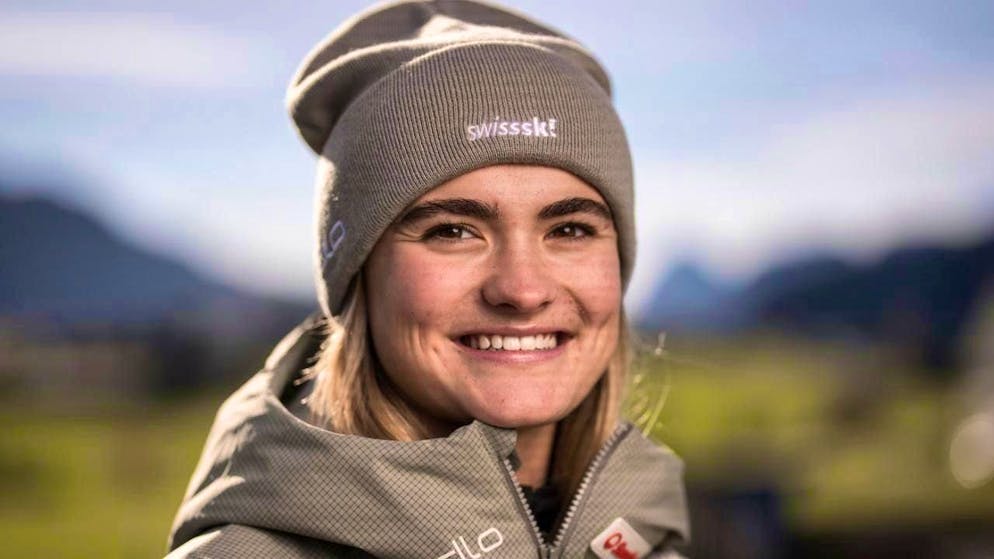 Sina Arnet smiles for the camera: the Olympic season has gone according to plan for her so far