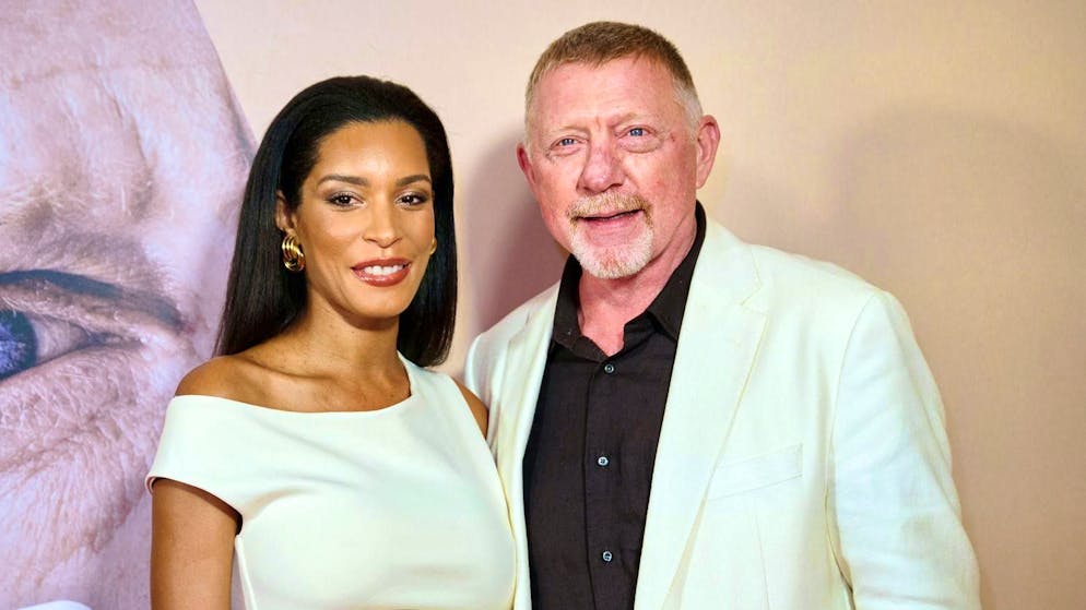 Boris Becker with his wife Lilian de Carvalho Monteiro at the presentation of his book.