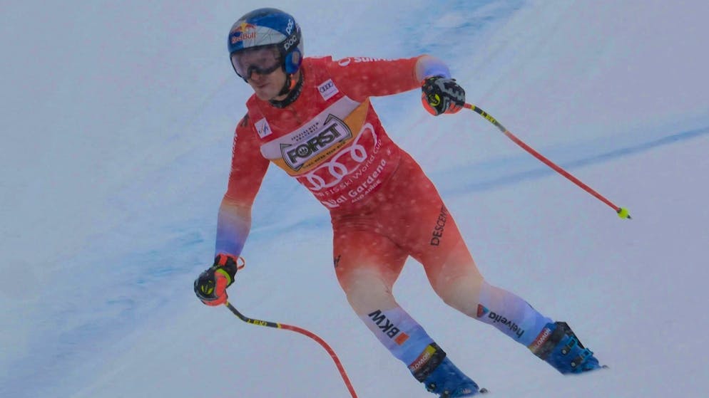 Marco Odermatt at the first training session in Val Gardena/Gröden.