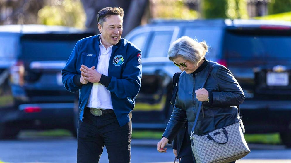 "Drôle d'énergumène" : Elon Musk avec Wiles en mars à Washington.