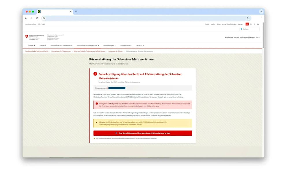 Ecco come si presenta il sito web falso.