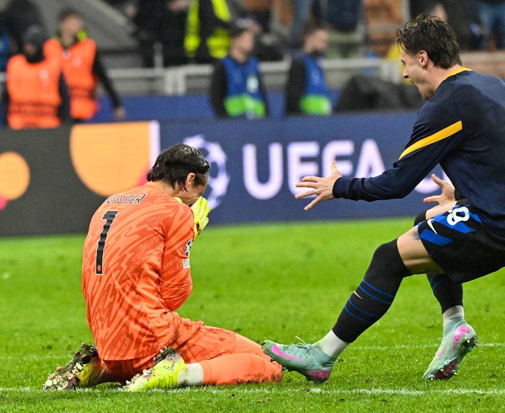 Yann Sommer im Moment, als feststand, dass Inter den Champions-League-Final erreicht. Dieser ging dann gegen PSG aber mit 0:5 verloren.