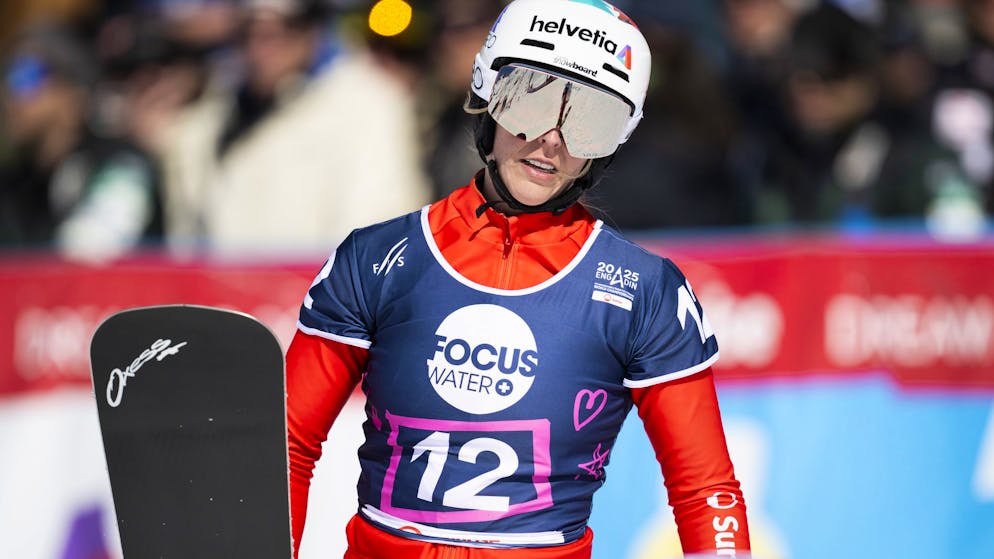 Ladina Caviezel dans la zone d'arrivée (archives).