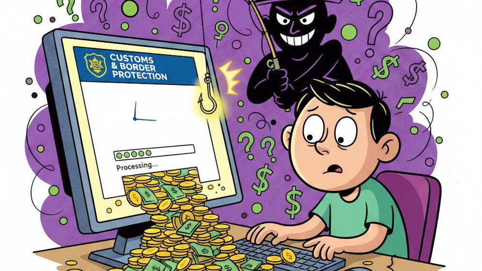 Zollamt warnt vor Betrugsmasche. Vorsicht, wenn du dieses Mail vom Bund im Postfach findest