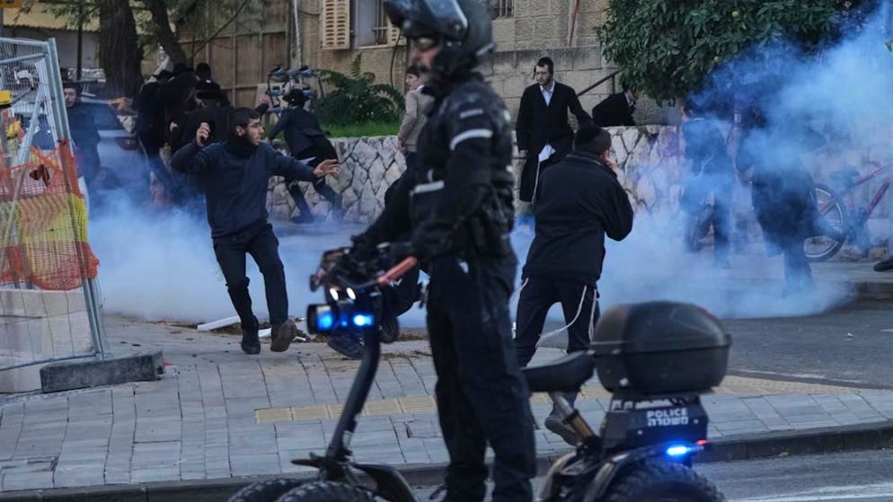 Un'immagine dei disordini a Gerusalemme