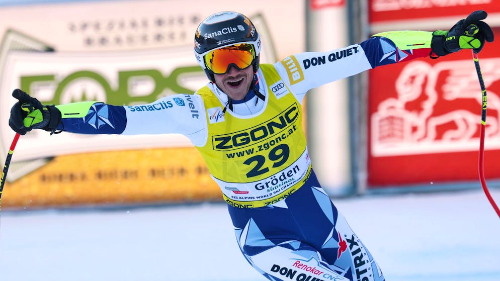 Super-G in Val Gardena/Gröden. Sensational man Jan Zabystran wins ahead of Marco Odermatt