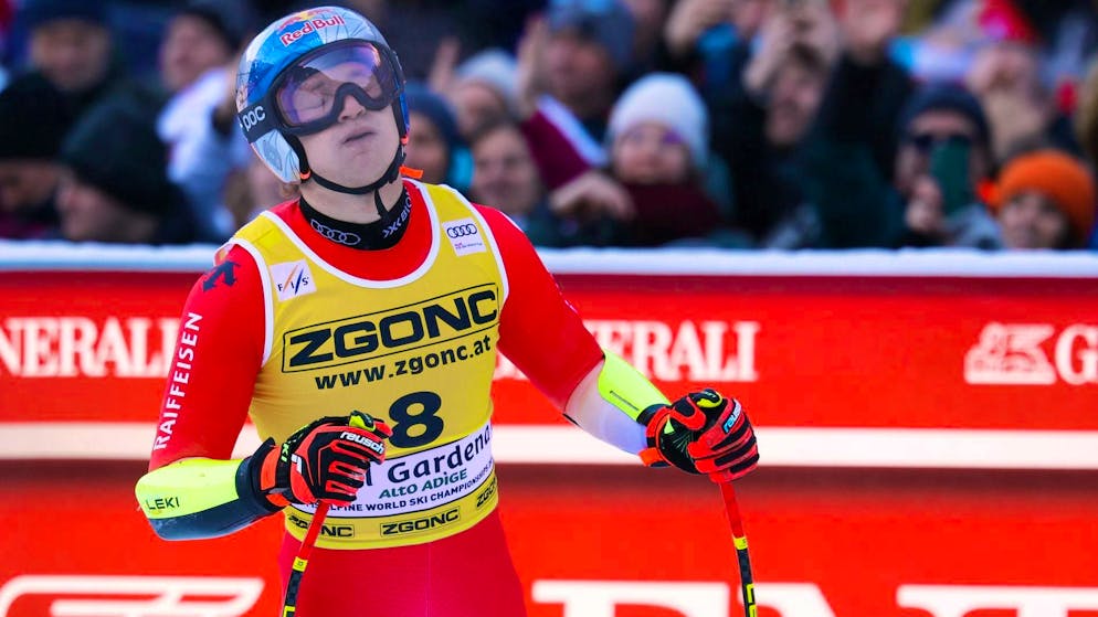 Marco Odermatt is narrowly beaten in the super-G.