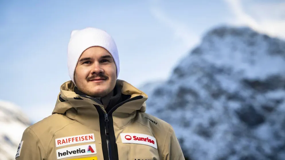 Tobias Baur freut sich über den dritten Weltcup-Podestplatz seiner Karriere (Archivaufnahme).