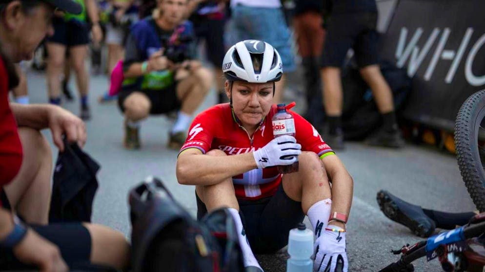 Painful: After a training crash, mountain biker Sina Frei has to have an operation on her hand.