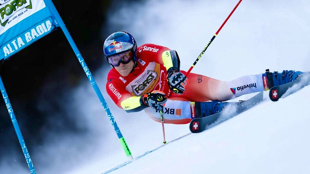 Marco Odermatt misses the podium for once in the giant slalom in Alta Badia.