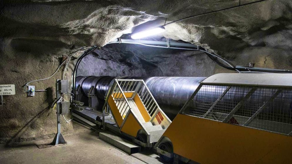 The new attempt for a gas supply law is also having a difficult time. View of a tunnel with a transit gas pipeline in Urweid near Innertkirchen BE. (archive photo)