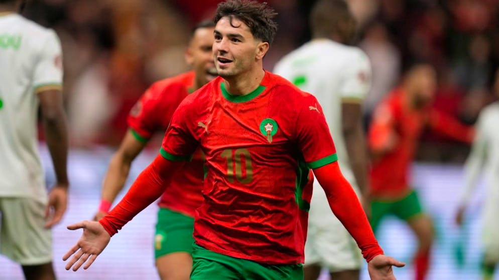 Real-Stürmer Brahim Diaz bringt Marokko mit seinem Führungstreffer auf Kurs.