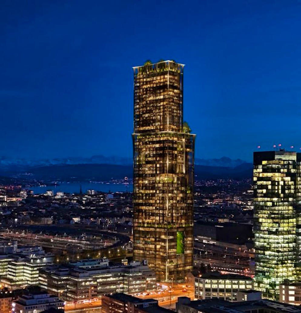This is what the "Elysium" high-rise that could one day stand in Zurich looks like.