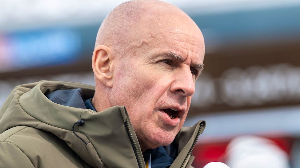 Samedi à Val d'Isère, le président de la FIS Johan Eliasch avait partagé son inquiétude quant aux retards de préparations sur les sites olympiques (archives).