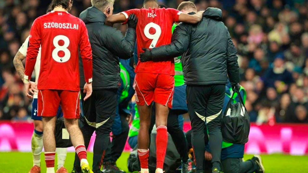 Alexander Isak had to be stretchered off the pitch after his goal against Tottenham on Saturday