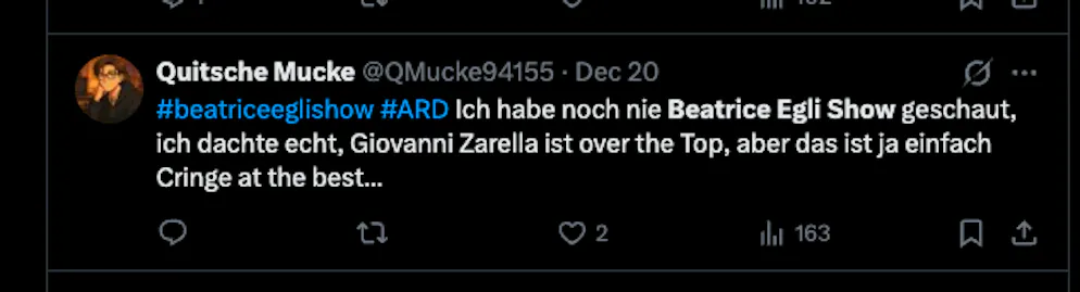 Kritik an der «Beatrice Egli Show».
