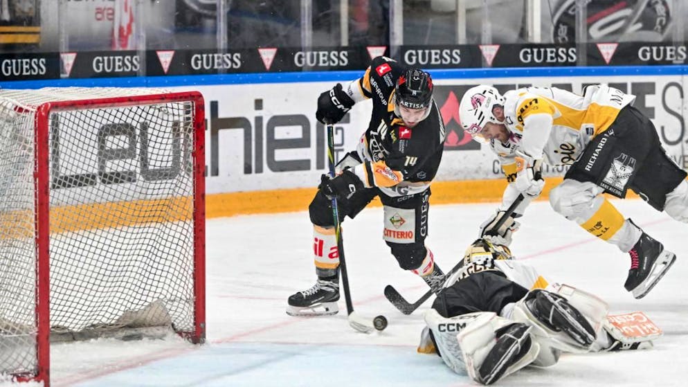 Vorentscheidung um Spielmitte: Lorenzo Canonica schiebt in der 32. Minute zum 3:1 für Lugano ein