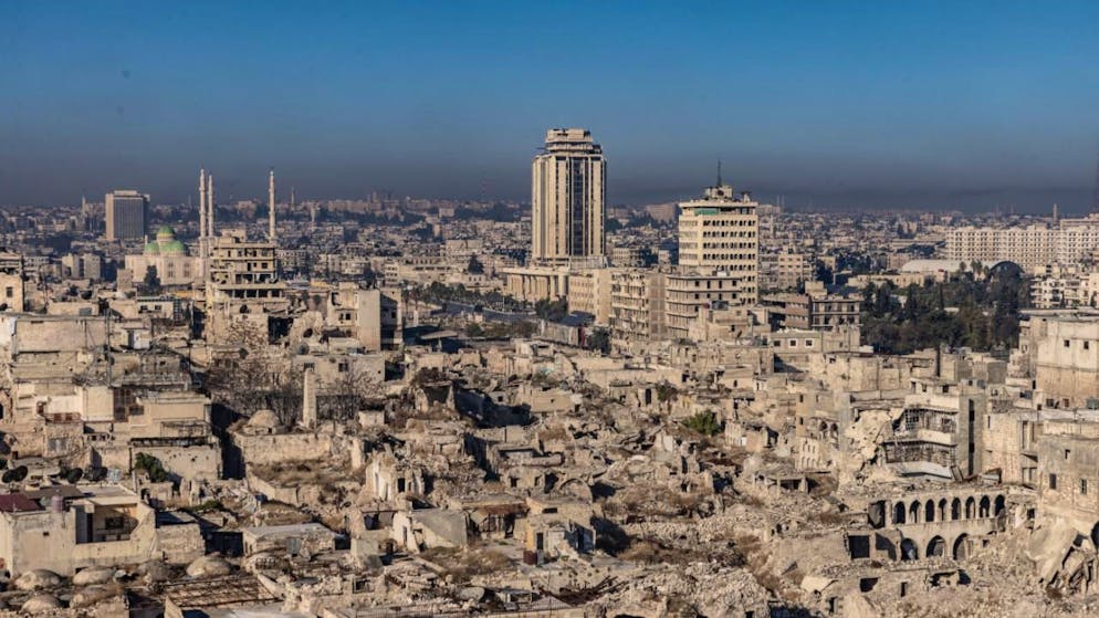 ARCHIV - Gesamtansicht von Aleppo. Foto: Anas Alkharboutli/dpa/Archivbild