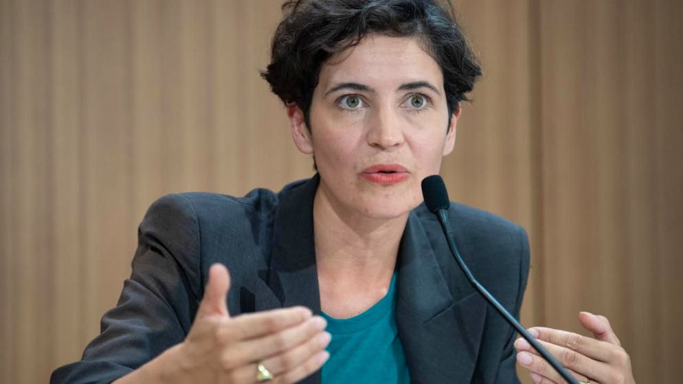 ARCHIV - Anna-Lena von Hodenberg, Geschäftsführerin der HateAid Gmbh, spricht während einer Pressekonferenz zur Gründung der Organisation. HateAid will Menschen helfen, die im Netz mit beleidigenden und diskriminierenden Aussagen konfrontiert sind. Foto: Soeren Stache/dpa