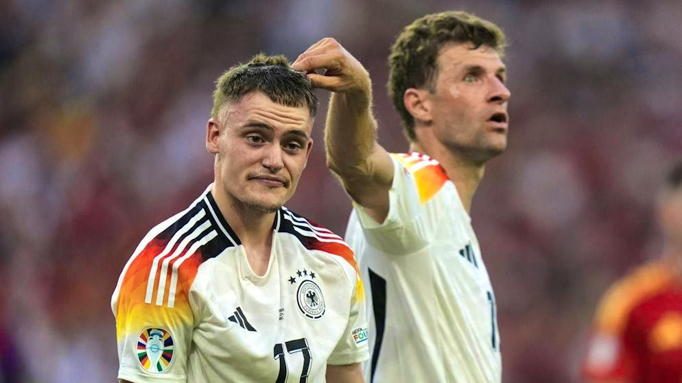 Played together in the German national team: Florian Wirtz and Thomas Müller.