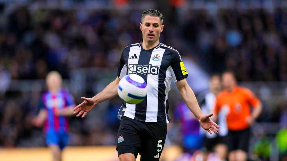 In action with Newcastle United on Boxing Day: Newcastle's Swiss defender Fabian Schär