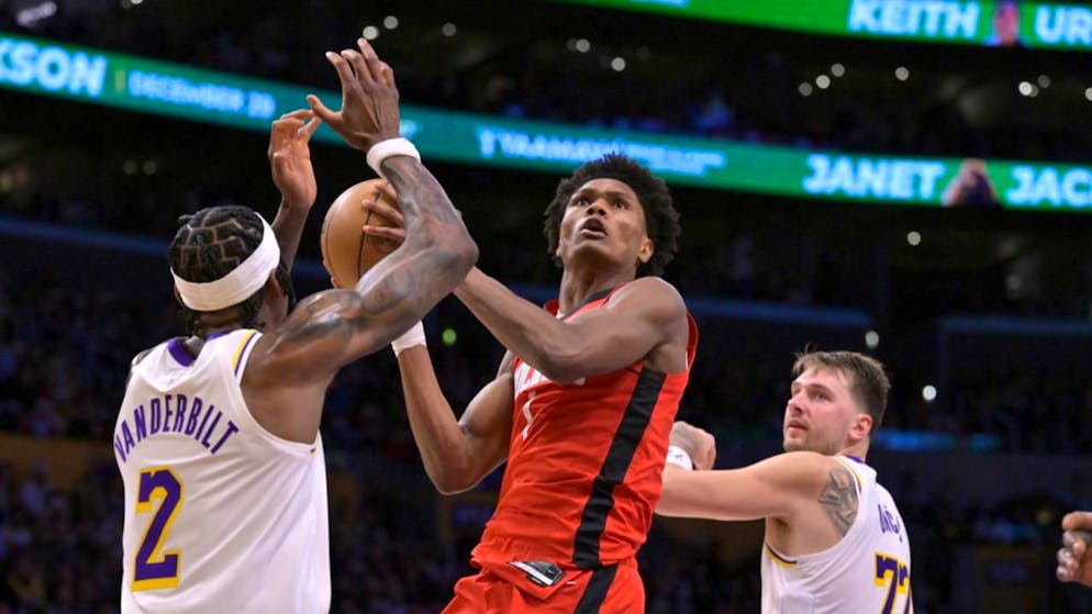 Amen Thompson ist im Spiel gegen die Los Angeles Lakers der beste Punktesammler der Houston Rockets
