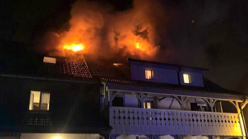 The fire department deployed a large number of firefighters.