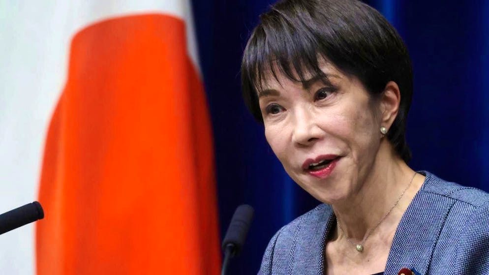 ARCHIVE - Japan's Prime Minister Sanae Takaichi speaks during a press conference (archive photo). Photo: Kiyoshi Ota/Pool Bloomsberg/AP/dpa