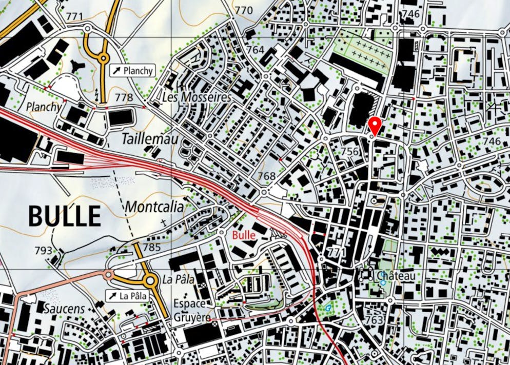 Der angezeigte Raubüberfall geschah in Bulle FR.