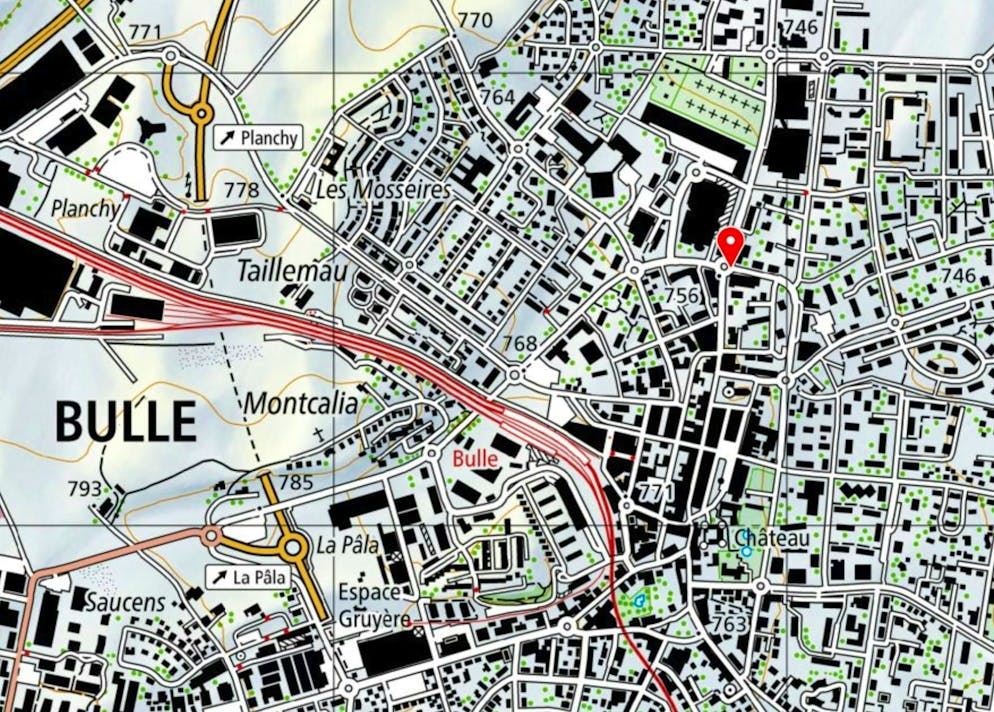 The reported robbery took place in Bulle FR.