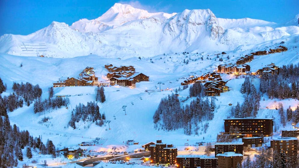 La Plagne ski resort in south-eastern France. There were fatalities and injuries in two avalanches in the French Alps.