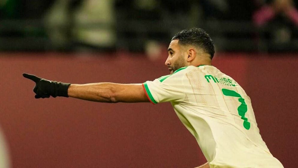 Drittes Turniertor, mit Algerien im Achtelfinal: Riyad Mahrez