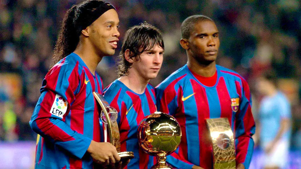 Ronaldinho is the best footballer born in 1980 and Lionel Messi in 1987, while Samuel Eto'o was beaten by a Swede born in 1981.
