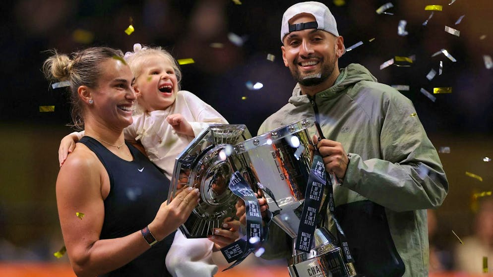 Aryna Sabalenka has to admit defeat to Nick Kyrgios.